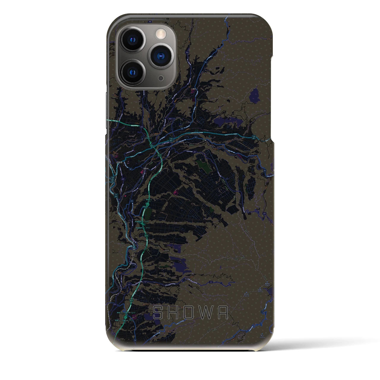 【昭和(群馬県)】地図柄iPhoneケース(バックカバータイプ)