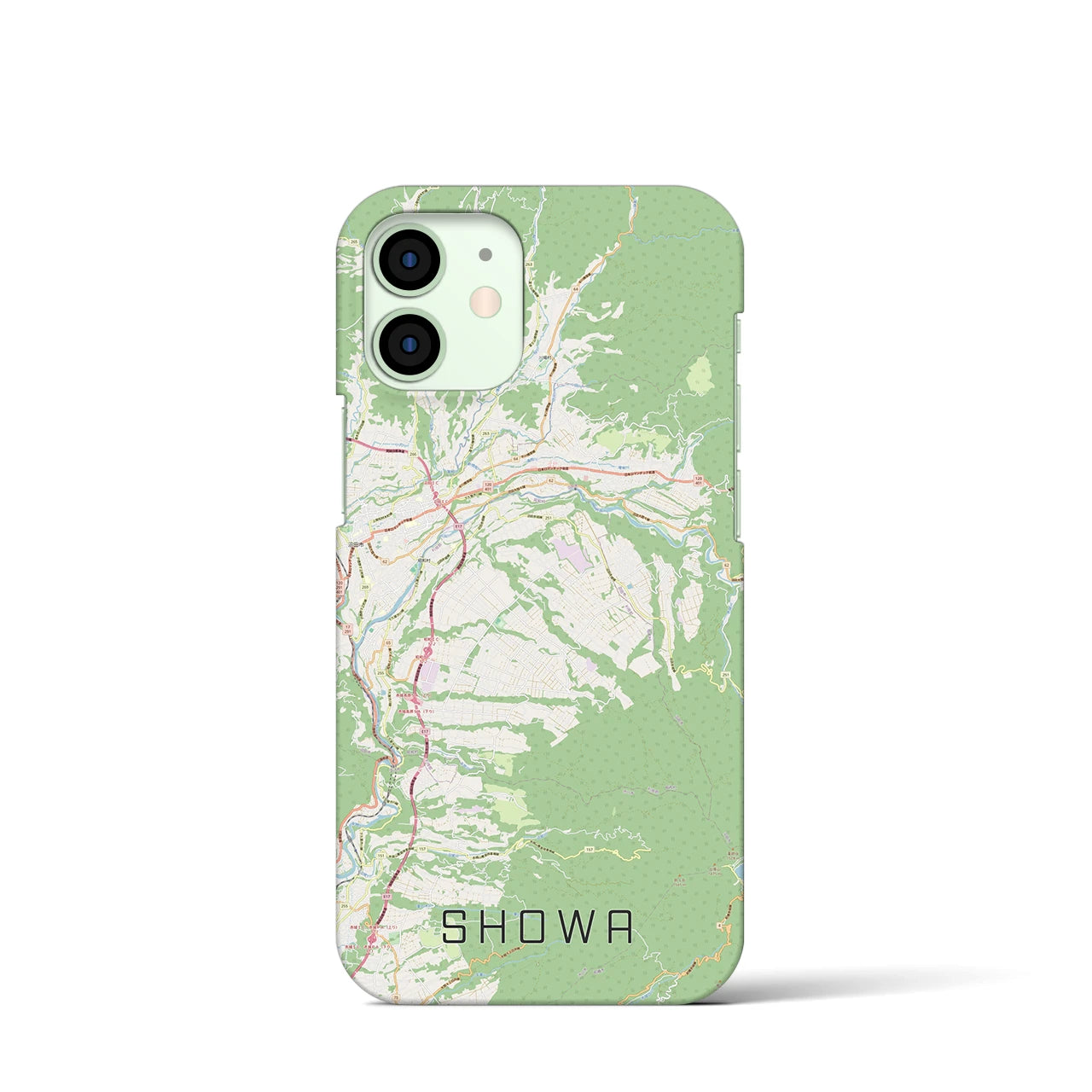 【昭和(群馬県)】地図柄iPhoneケース(バックカバータイプ)