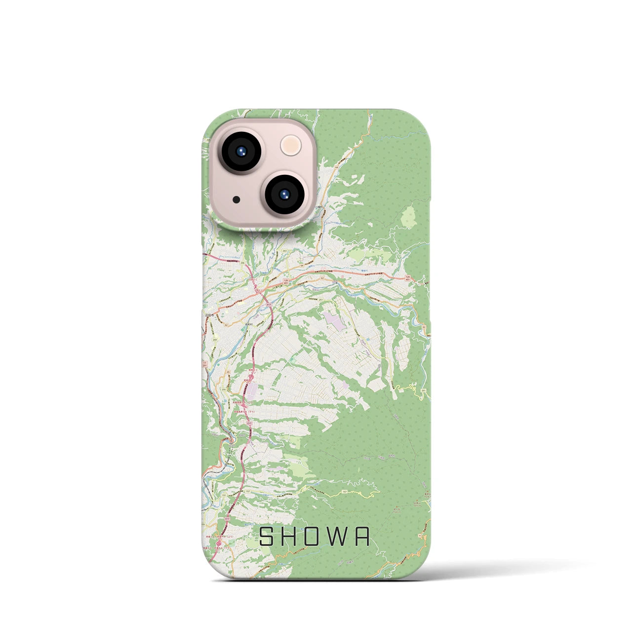 【昭和(群馬県)】地図柄iPhoneケース(バックカバータイプ)