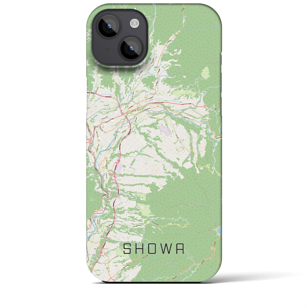 【昭和(群馬県)】地図柄iPhoneケース(バックカバータイプ)