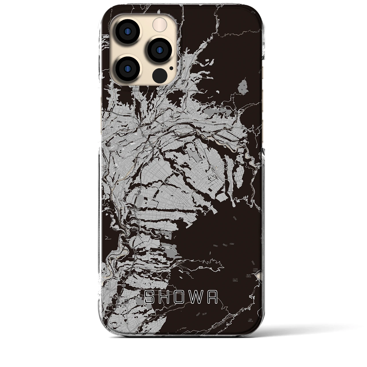 【昭和(群馬県)】地図柄iPhoneケース(クリアタイプ)