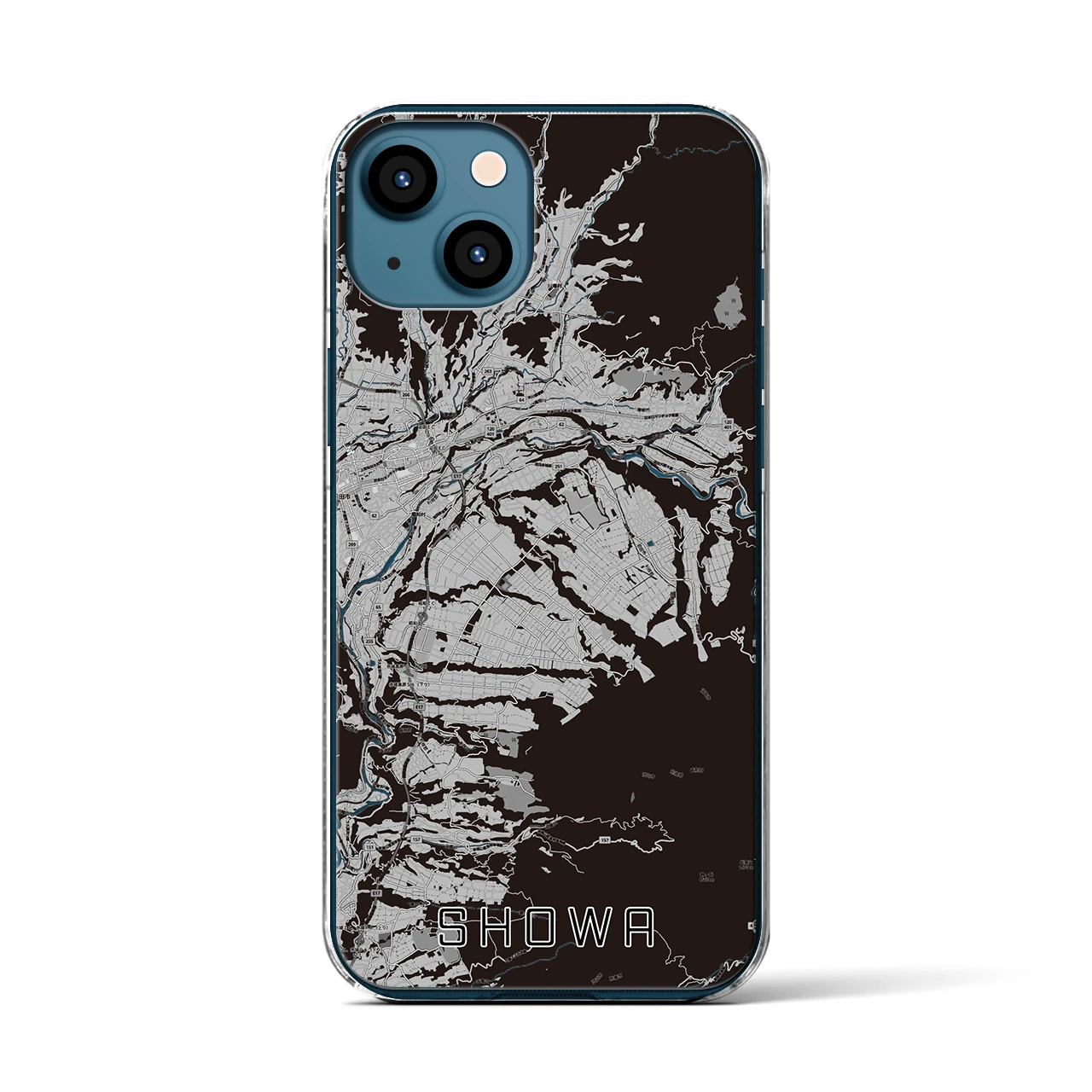 【昭和(群馬県)】地図柄iPhoneケース(クリアタイプ)