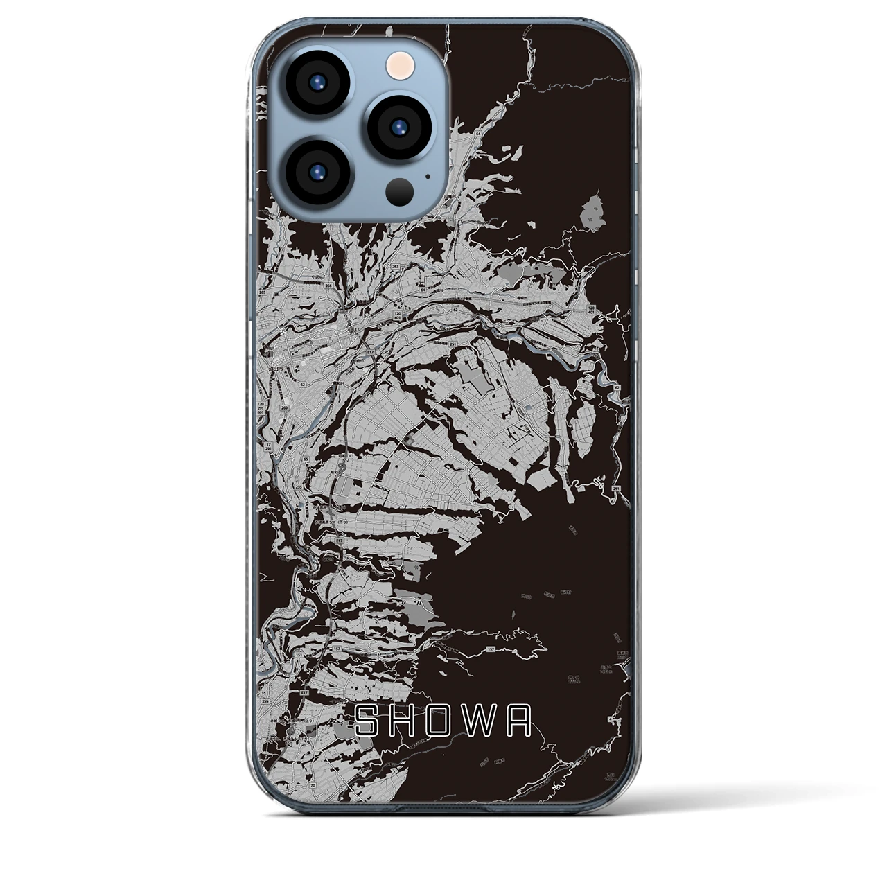 【昭和(群馬県)】地図柄iPhoneケース(クリアタイプ)