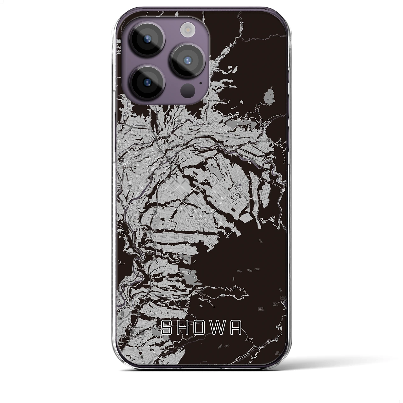 【昭和(群馬県)】地図柄iPhoneケース(クリアタイプ)