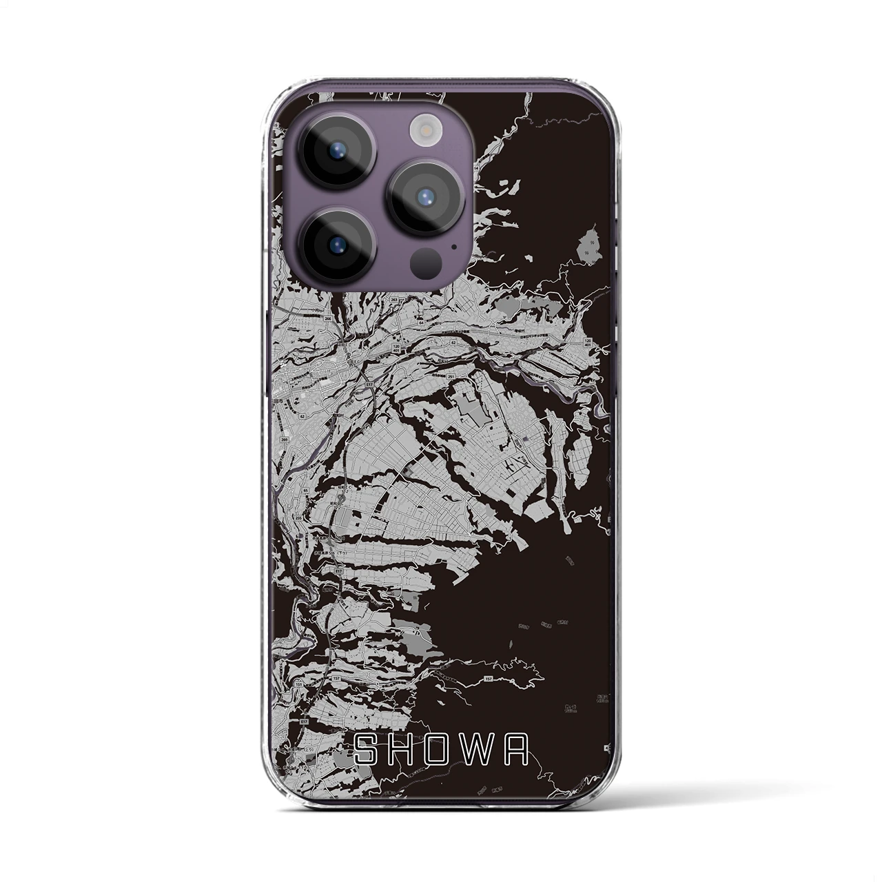 【昭和(群馬県)】地図柄iPhoneケース(クリアタイプ)