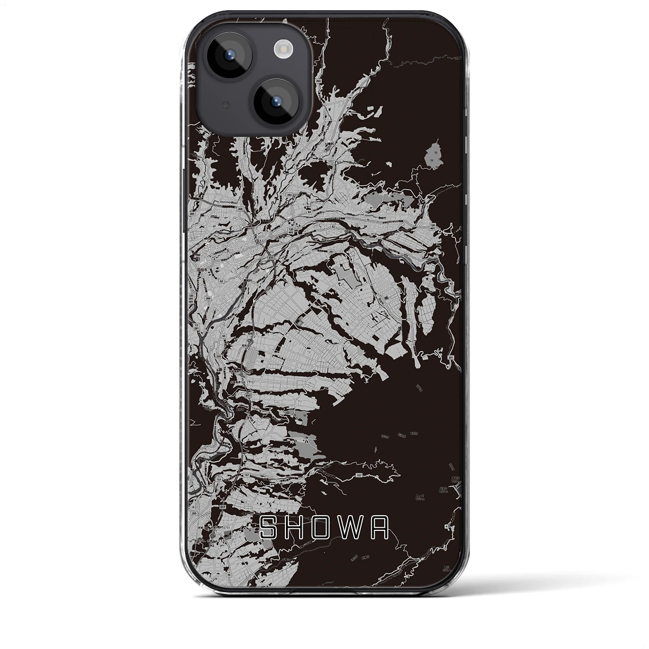 【昭和(群馬県)】地図柄iPhoneケース(クリアタイプ)