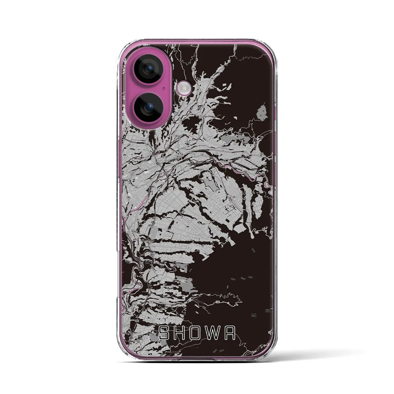 【昭和(群馬県)】地図柄iPhoneケース(クリアタイプ)