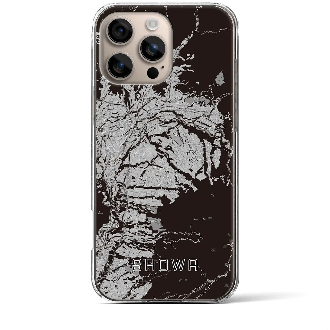 【昭和(群馬県)】地図柄iPhoneケース(クリアタイプ)