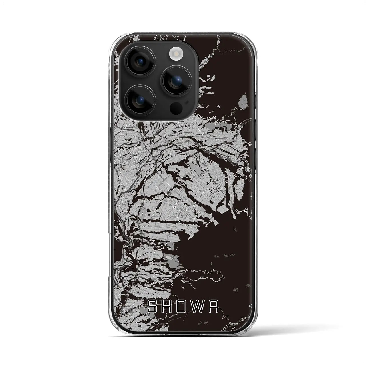 【昭和(群馬県)】地図柄iPhoneケース(クリアタイプ)