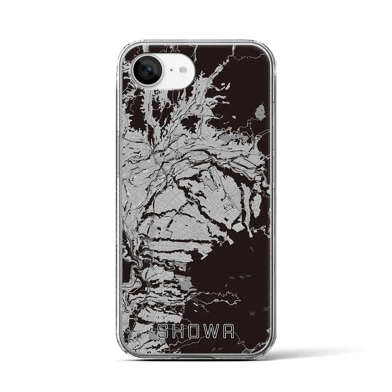 【昭和(群馬県)】地図柄iPhoneケース(クリアタイプ)