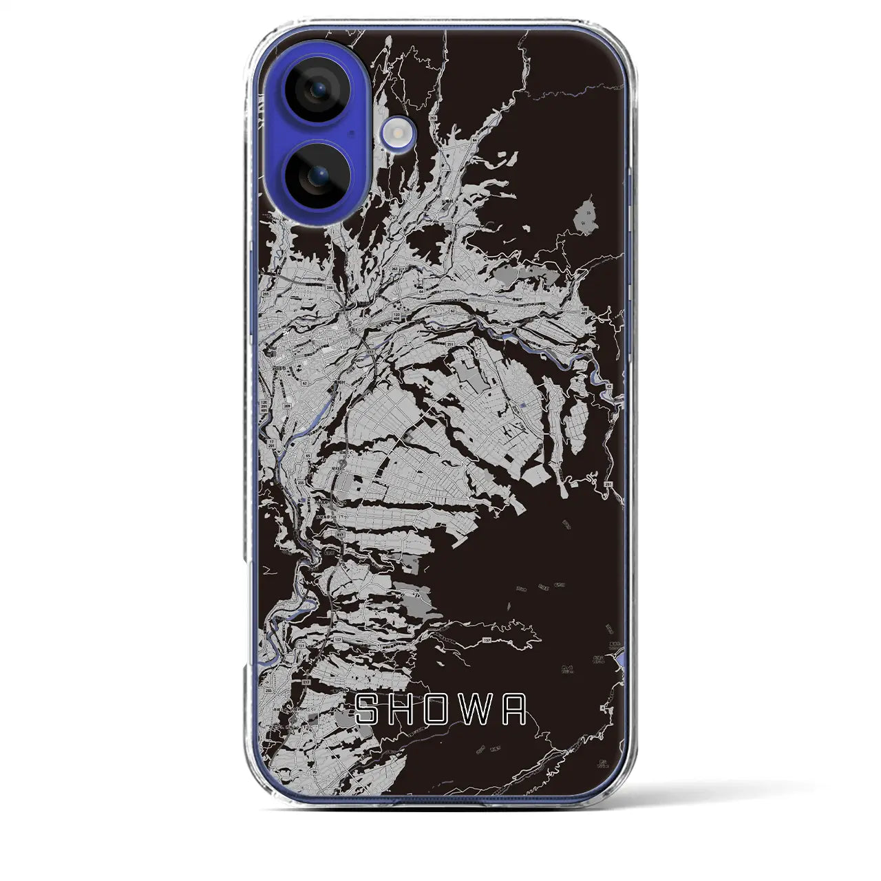 【昭和(群馬県)】地図柄iPhoneケース(クリアタイプ)