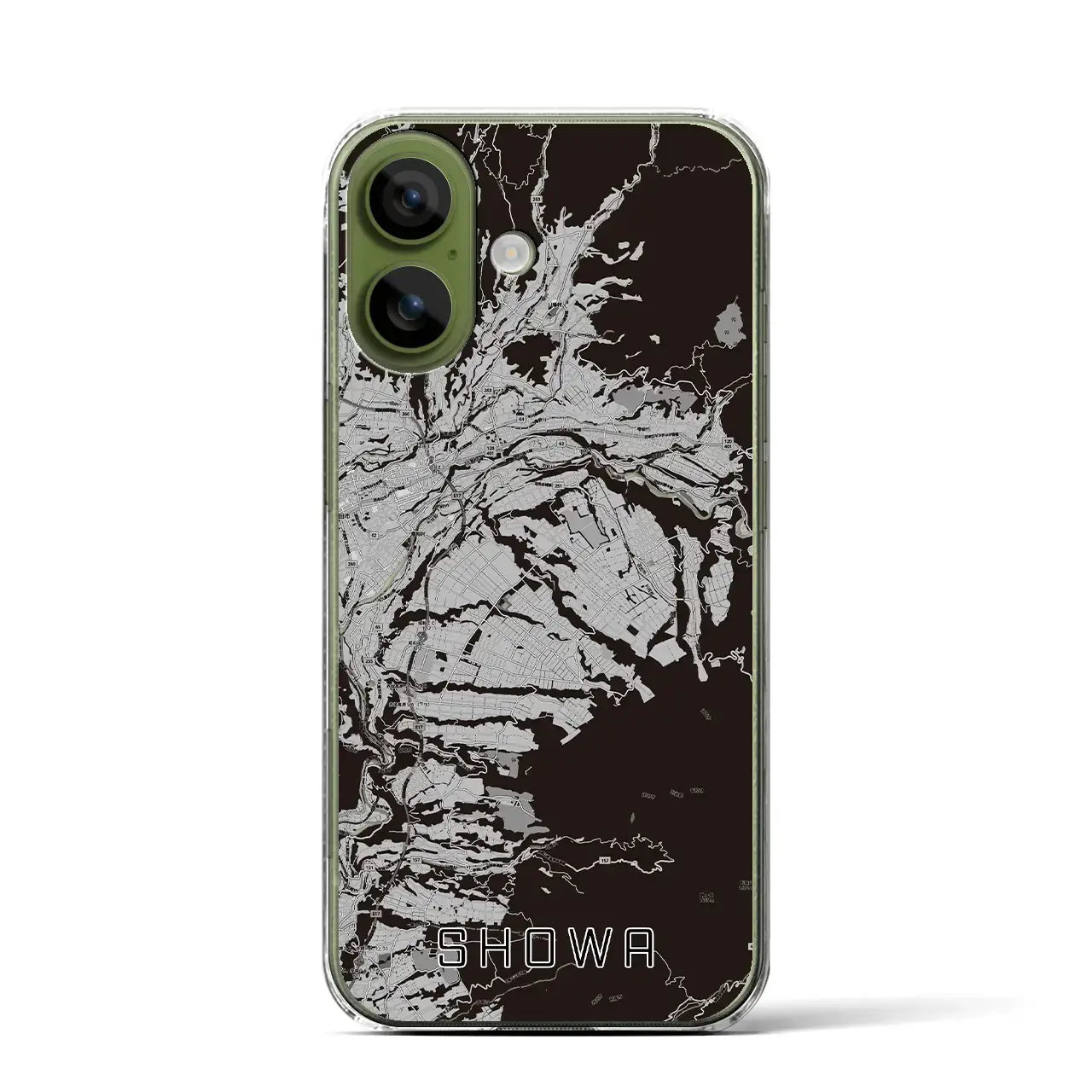 【昭和(群馬県)】地図柄iPhoneケース(クリアタイプ)