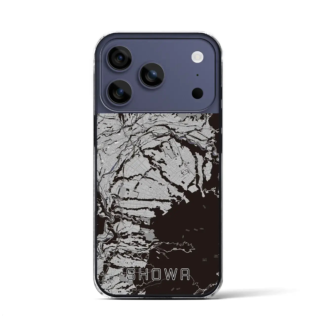 【昭和(群馬県)】地図柄iPhoneケース(クリアタイプ)モノトーン・iPhone 17 Pro Max 用