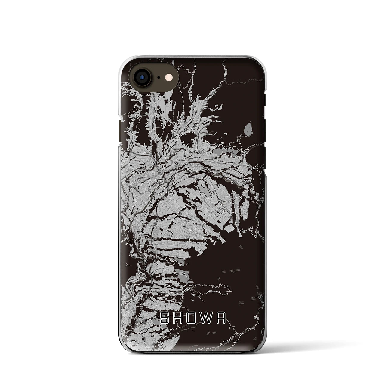【昭和(群馬県)】地図柄iPhoneケース(クリアタイプ)