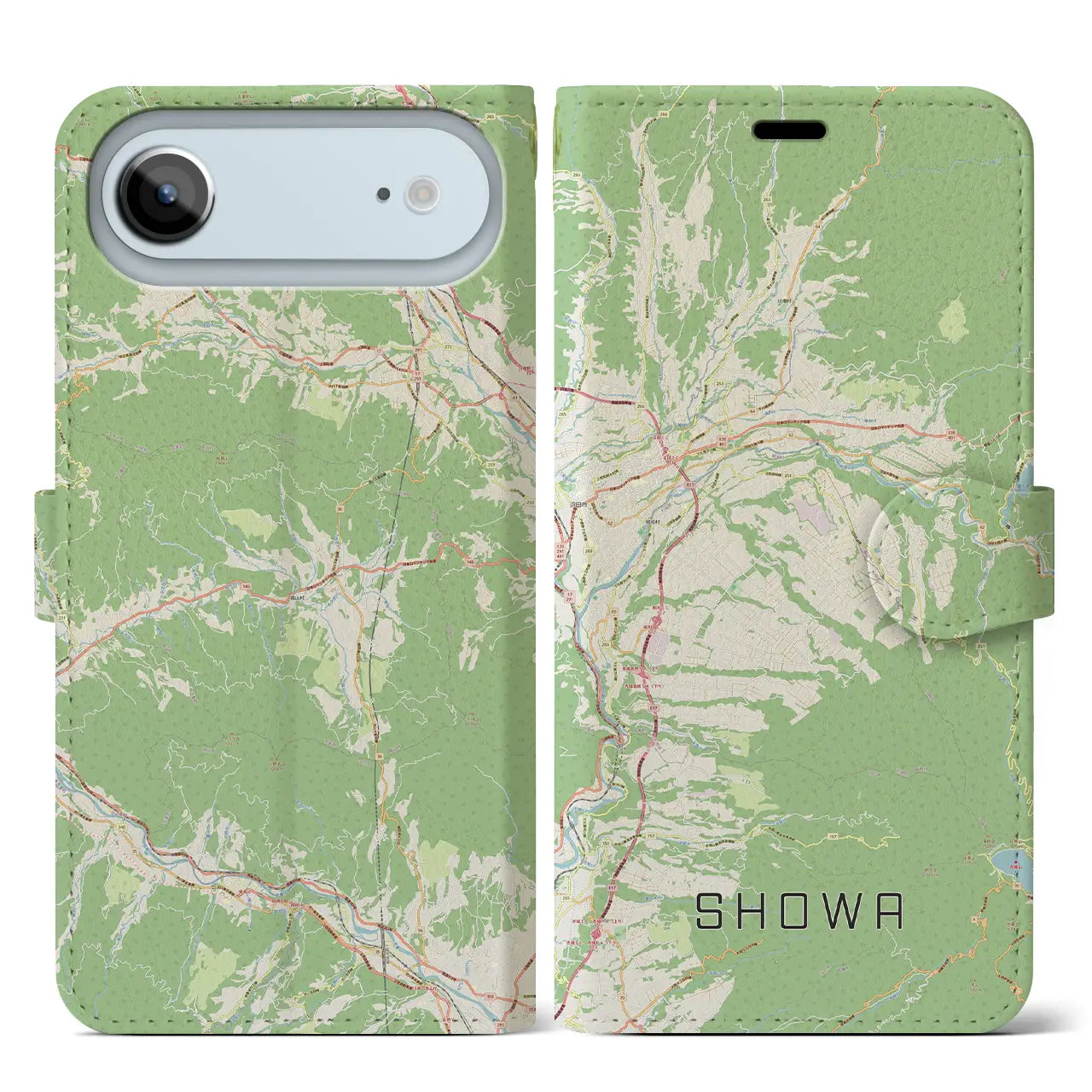 【昭和(群馬県)】地図柄iPhoneケース(手帳タイプ)