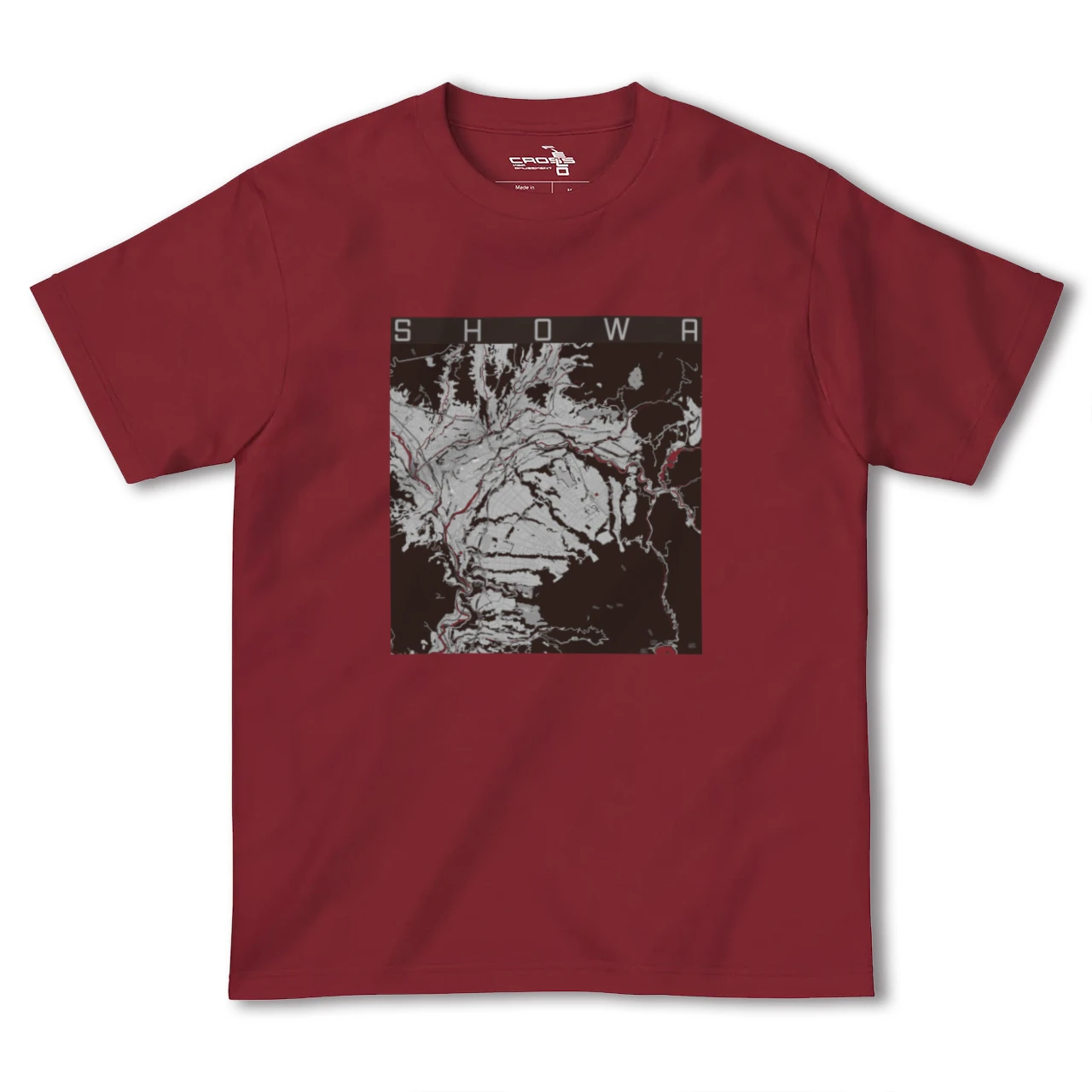 【昭和(群馬県)】地図柄ヘビーウェイトTシャツ