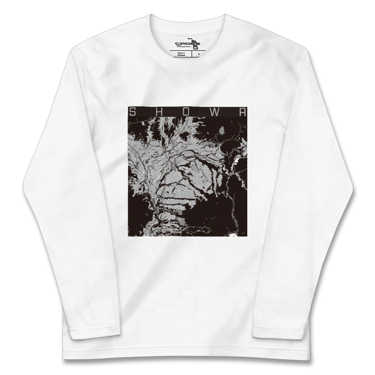 【昭和(群馬県)(群馬県)】地図柄ロングスリーブTシャツ