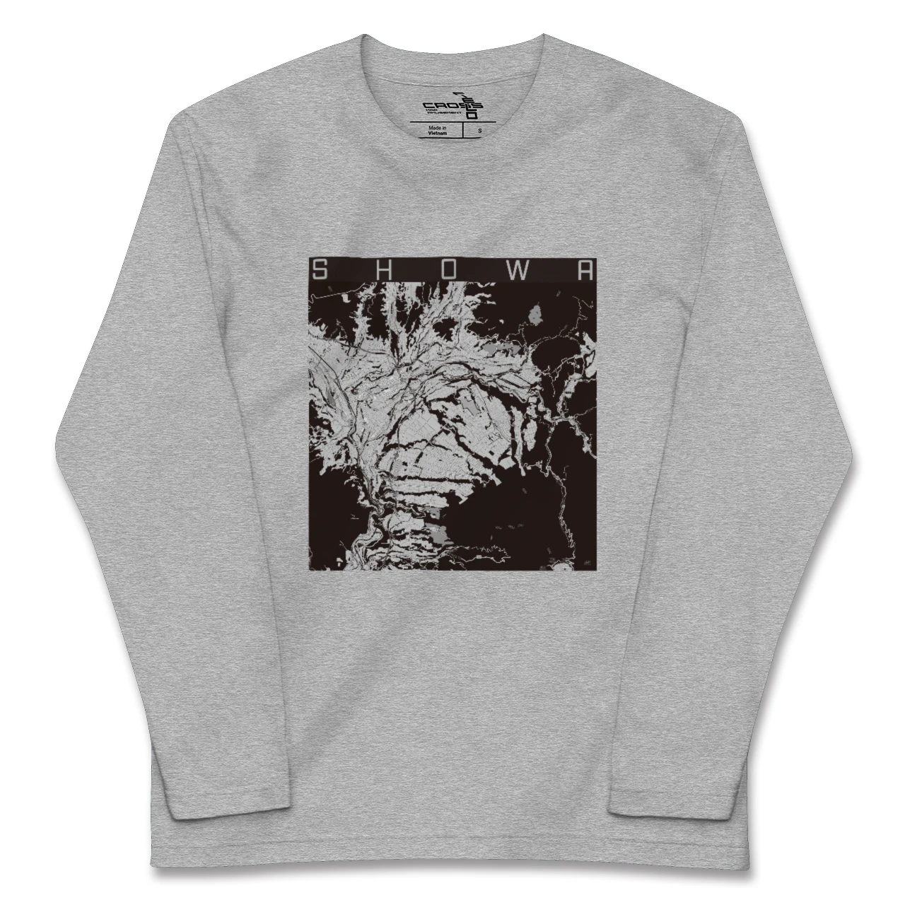 【昭和(群馬県)(群馬県)】地図柄ロングスリーブTシャツ