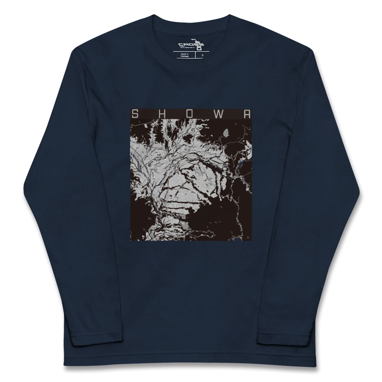 【昭和(群馬県)(群馬県)】地図柄ロングスリーブTシャツ