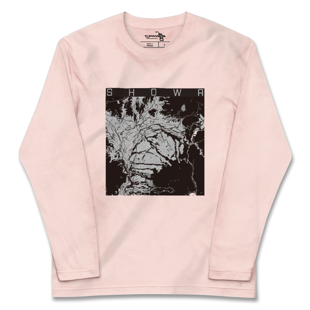 【昭和(群馬県)(群馬県)】地図柄ロングスリーブTシャツ