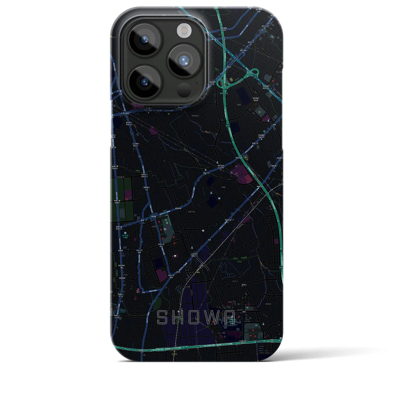 【昭和(山梨県)】地図柄iPhoneケース(バックカバータイプ)