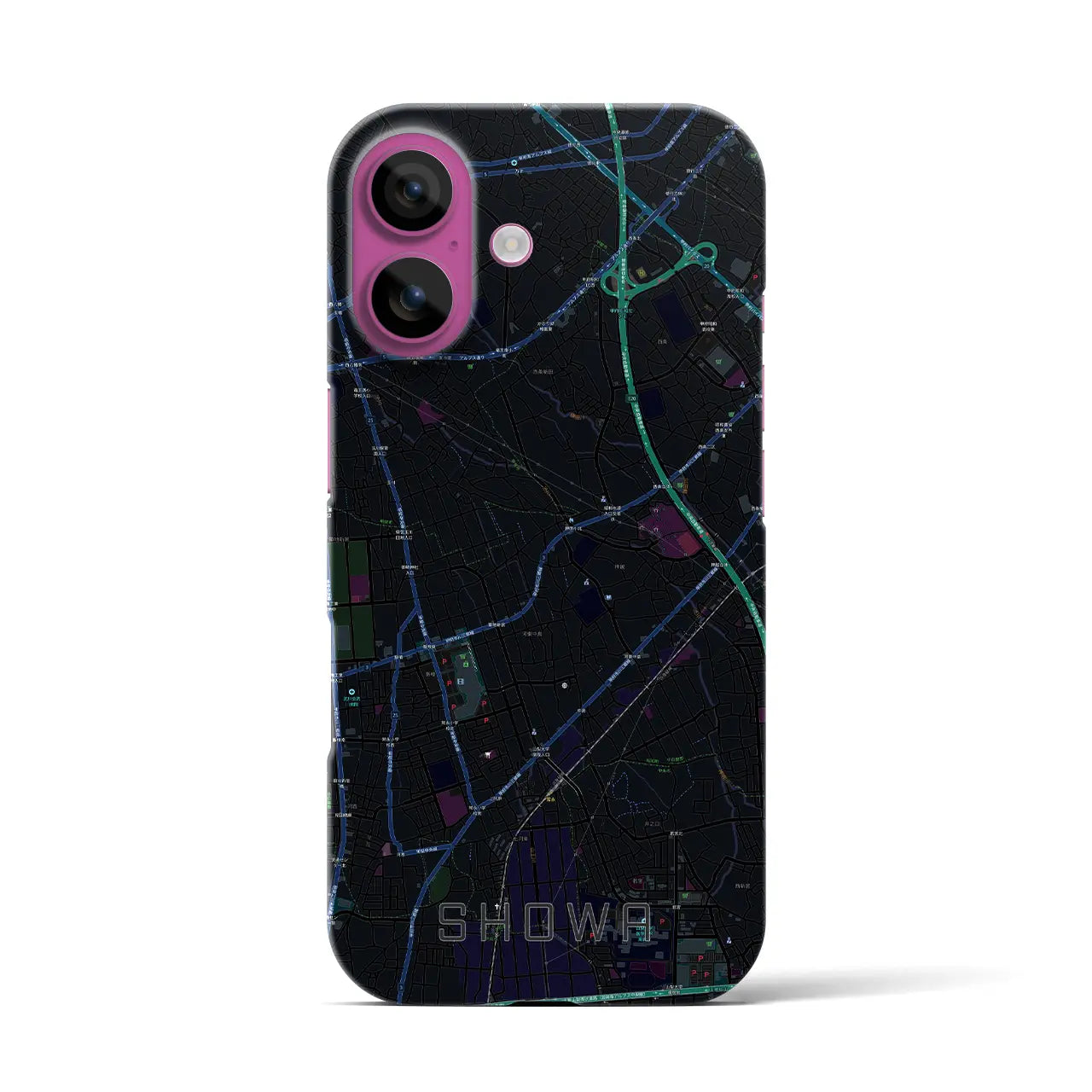 【昭和(山梨県)】地図柄iPhoneケース(バックカバータイプ)