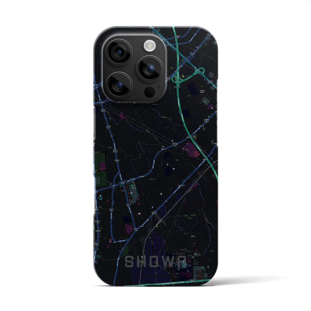 【昭和(山梨県)】地図柄iPhoneケース(バックカバータイプ)