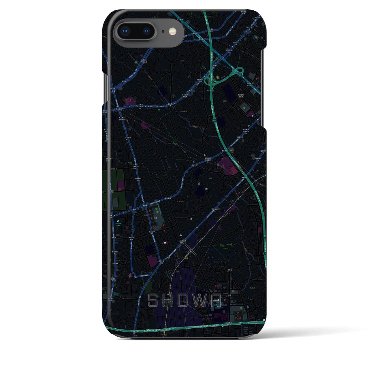 【昭和(山梨県)】地図柄iPhoneケース(バックカバータイプ)