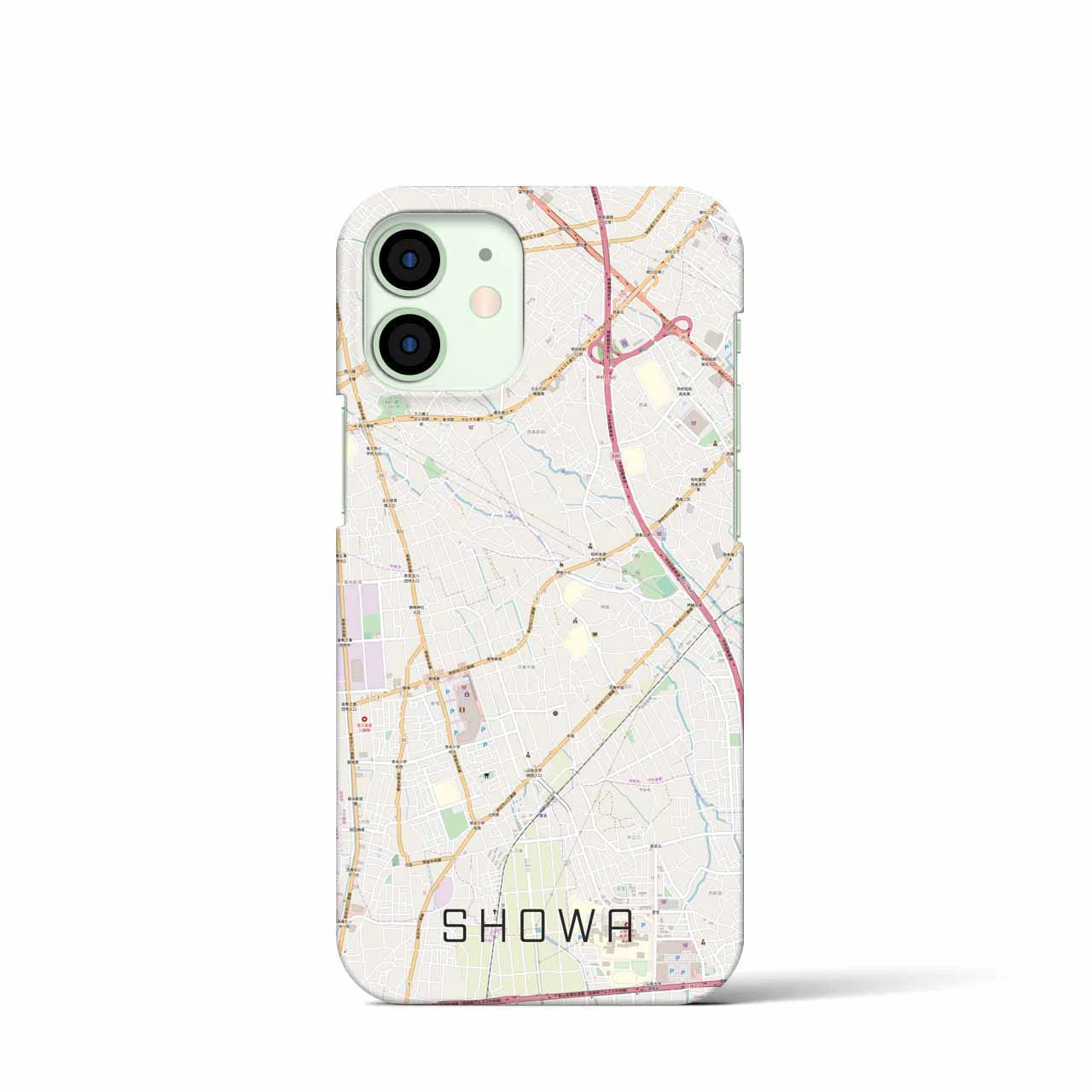 【昭和(山梨県)】地図柄iPhoneケース(バックカバータイプ)