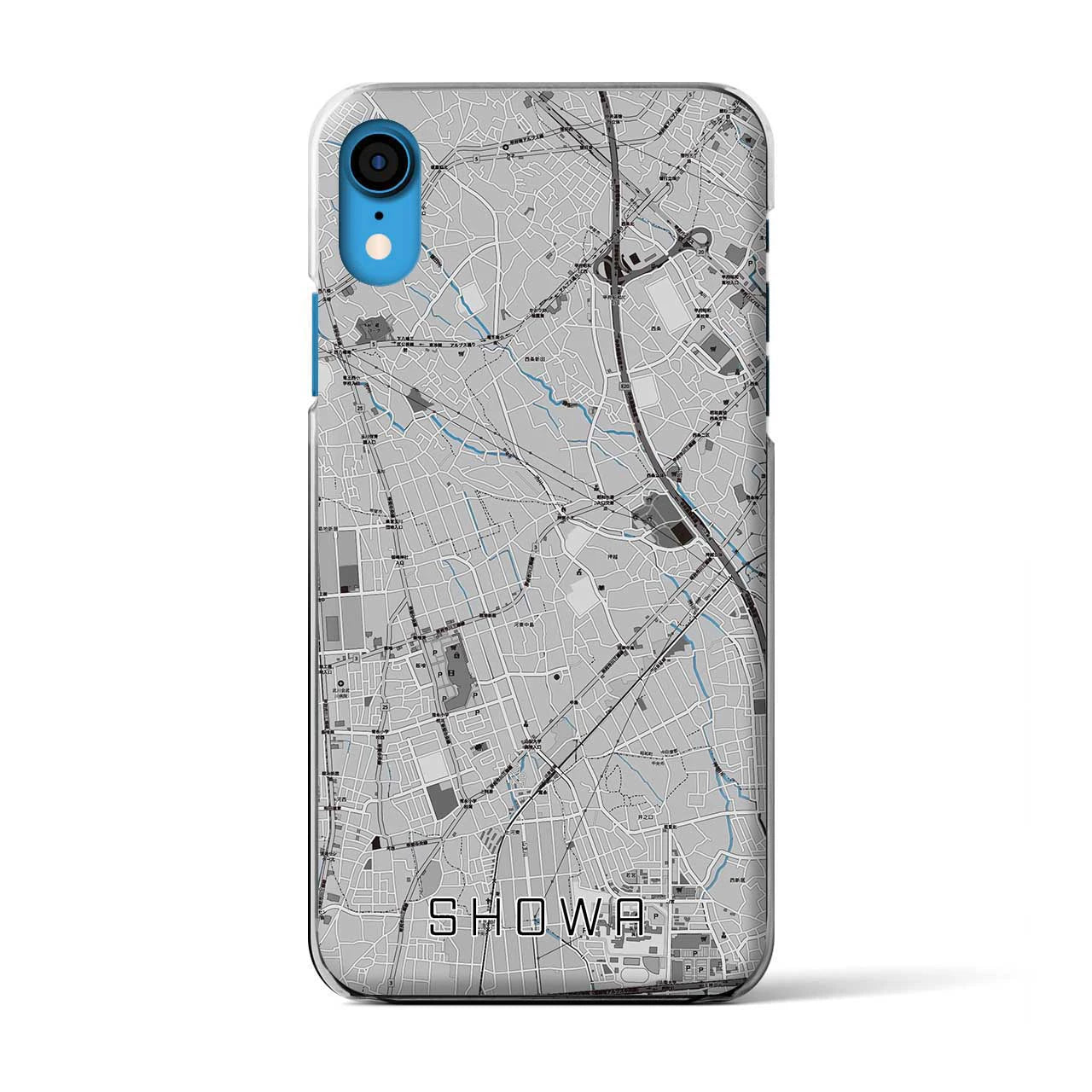 【昭和(山梨県)】地図柄iPhoneケース(クリアタイプ)