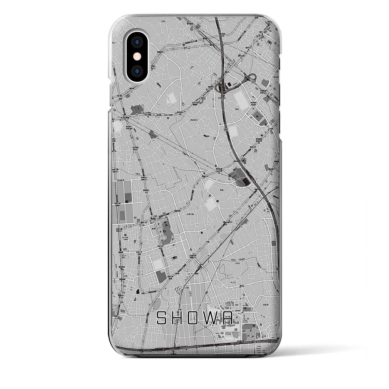 【昭和(山梨県)】地図柄iPhoneケース(クリアタイプ)