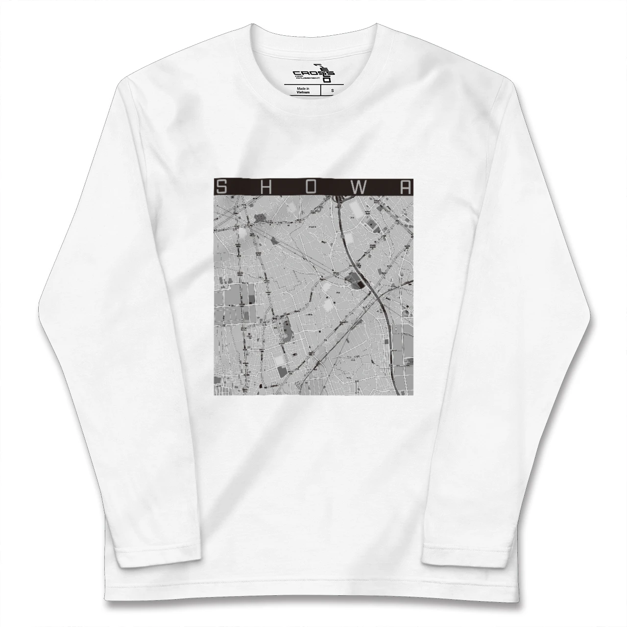 【昭和(山梨県)】地図柄ロングスリーブTシャツ