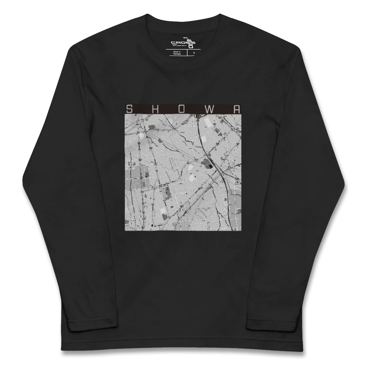 【昭和(山梨県)】地図柄ロングスリーブTシャツ