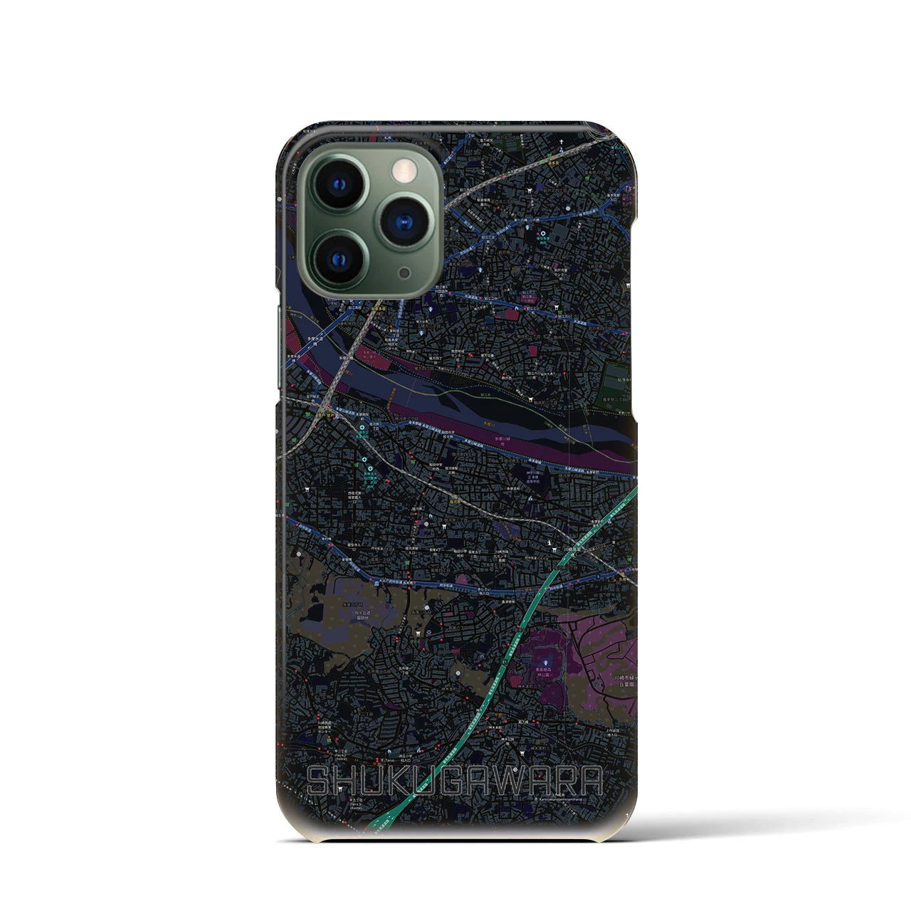 【宿河原(神奈川県)】地図柄iPhoneケース(バックカバータイプ)