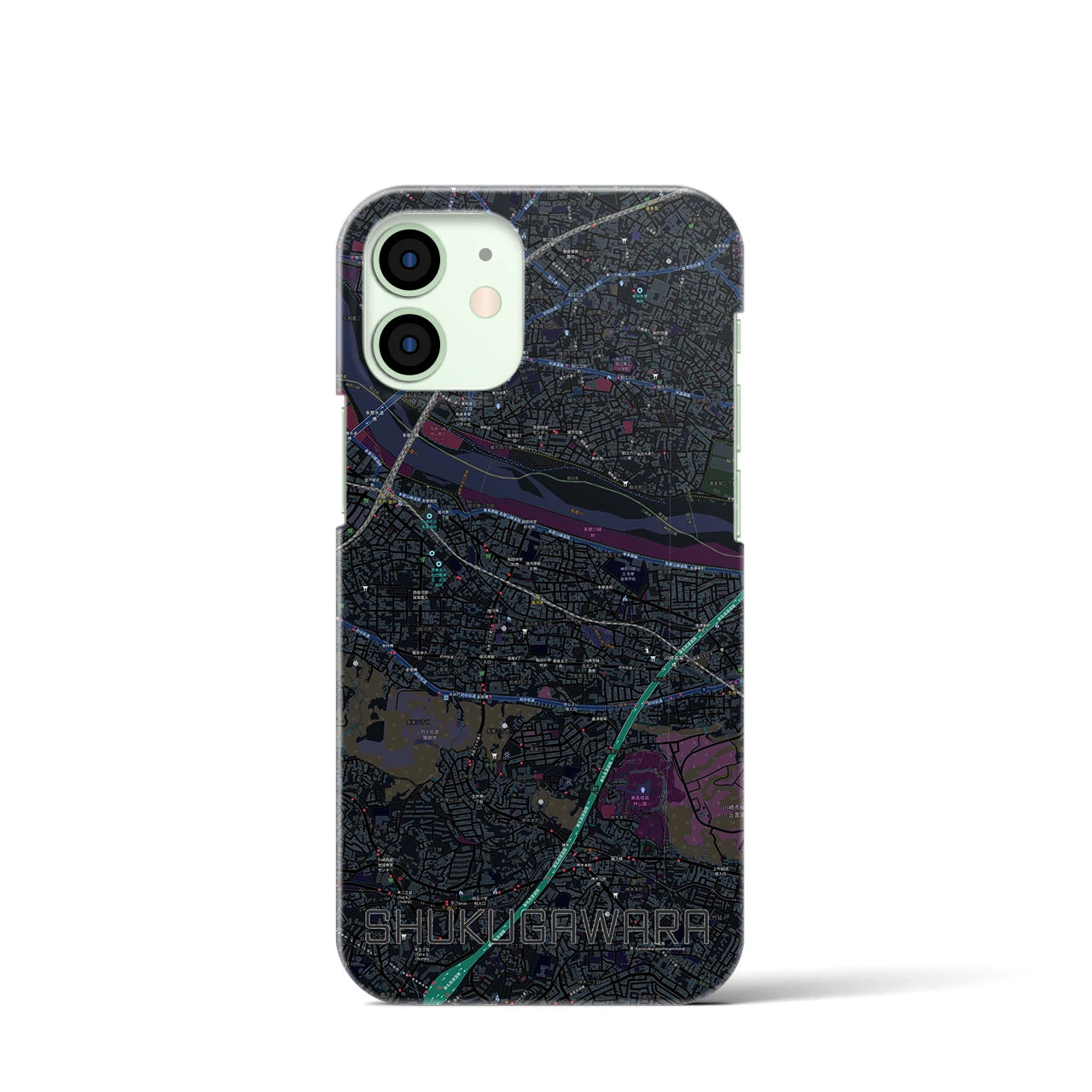 【宿河原(神奈川県)】地図柄iPhoneケース(バックカバータイプ)