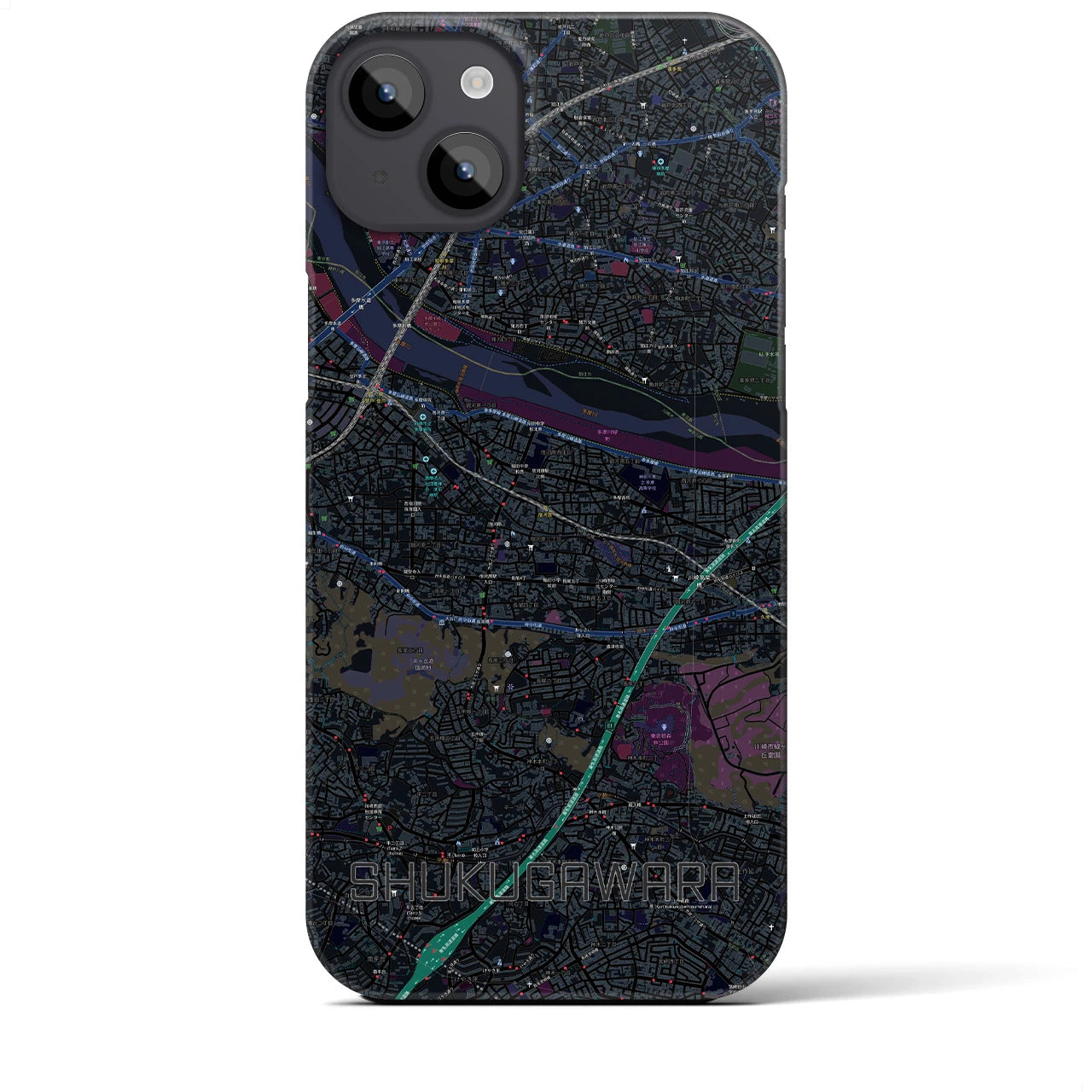 【宿河原(神奈川県)】地図柄iPhoneケース(バックカバータイプ)