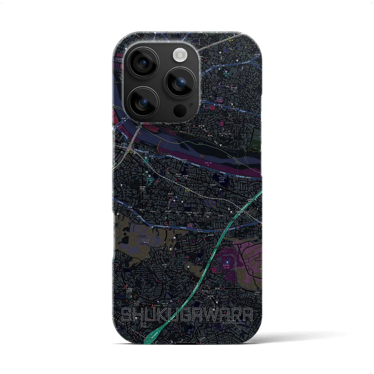 【宿河原(神奈川県)】地図柄iPhoneケース(バックカバータイプ)