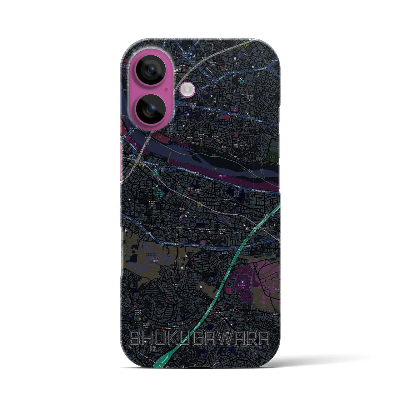 【宿河原(神奈川県)】地図柄iPhoneケース(バックカバータイプ)