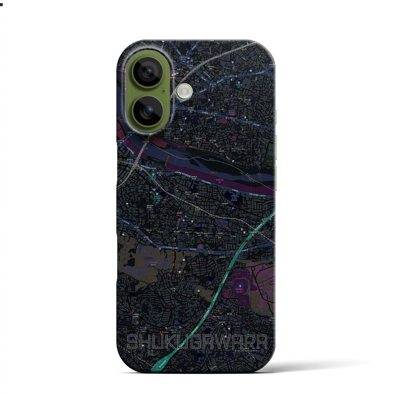 【宿河原(神奈川県)】地図柄iPhoneケース(バックカバータイプ)