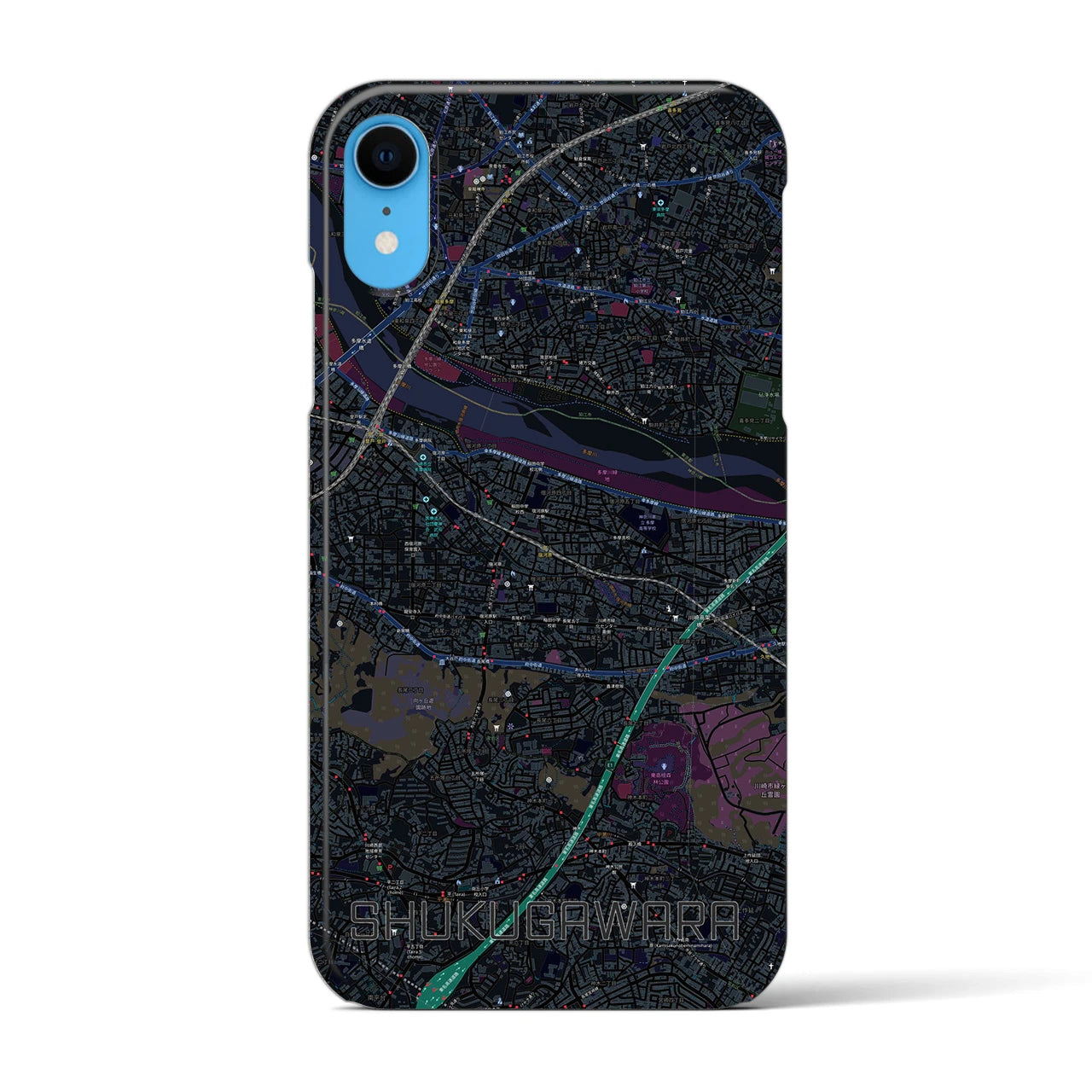 【宿河原(神奈川県)】地図柄iPhoneケース(バックカバータイプ)