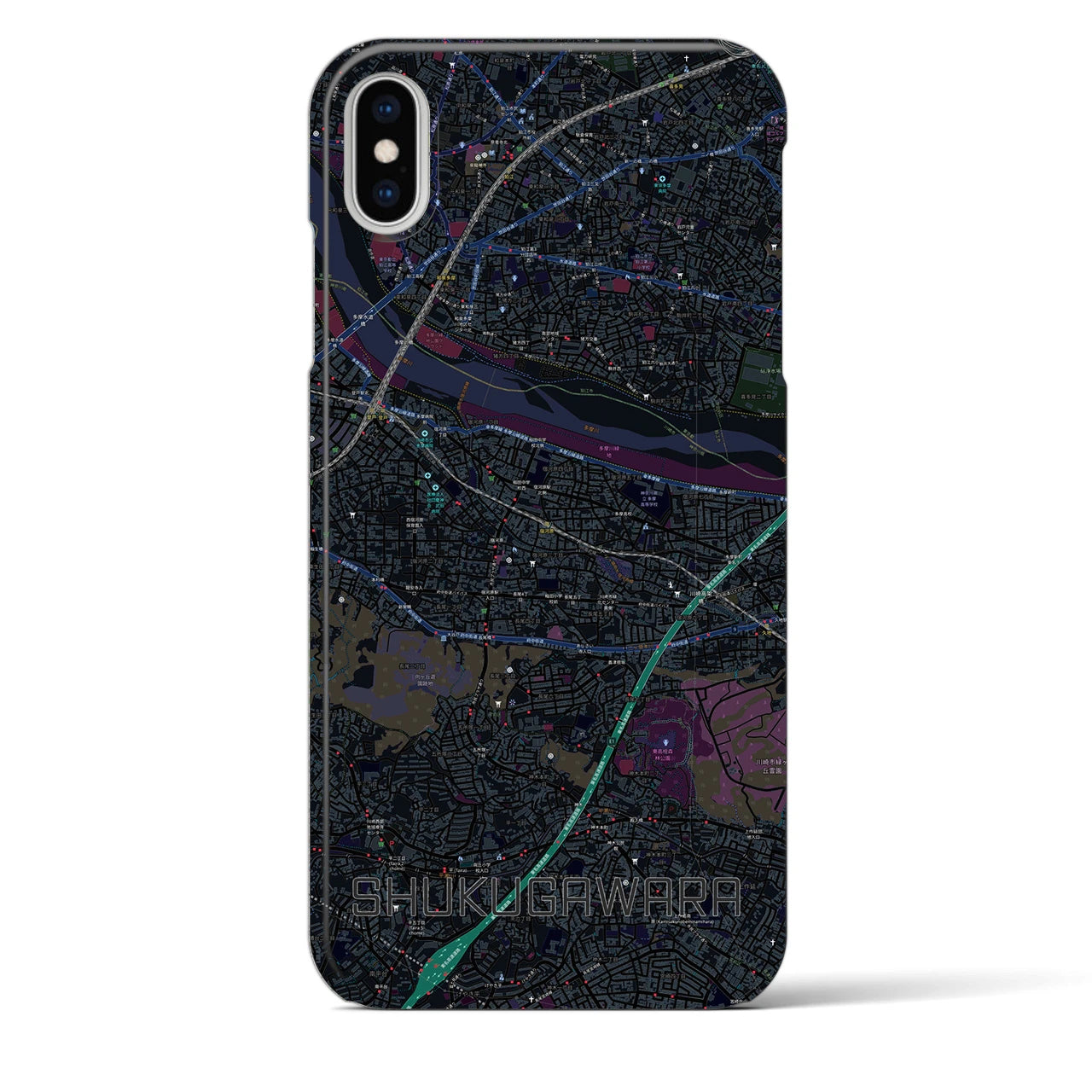 【宿河原(神奈川県)】地図柄iPhoneケース(バックカバータイプ)