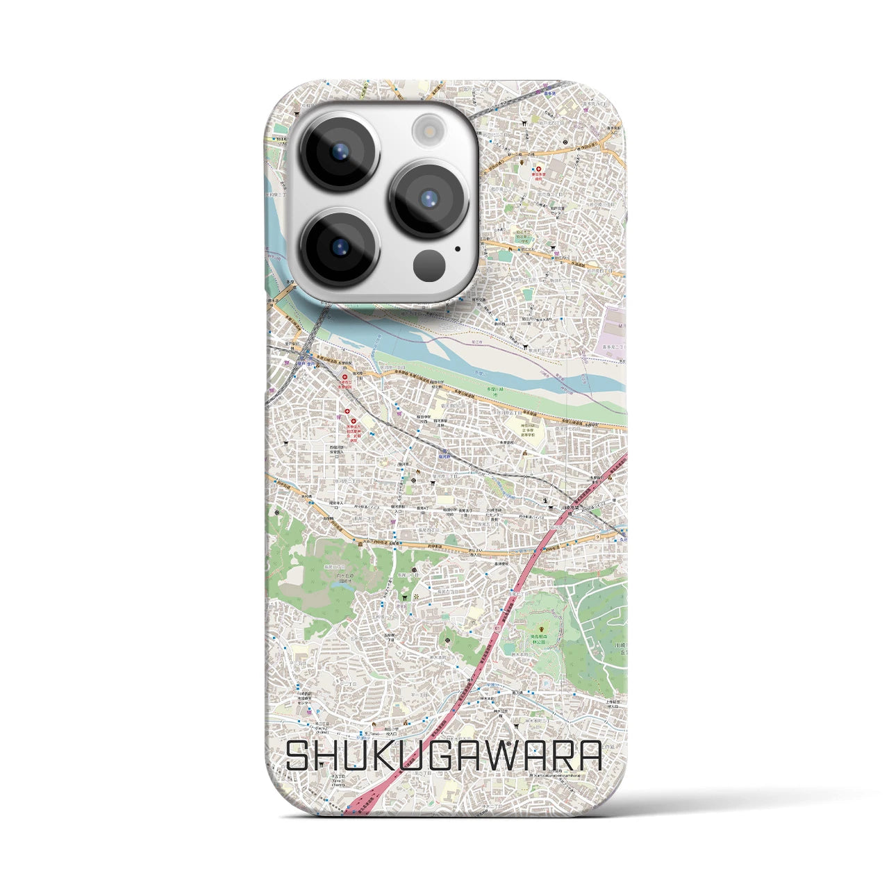【宿河原(神奈川県)】地図柄iPhoneケース(バックカバータイプ)