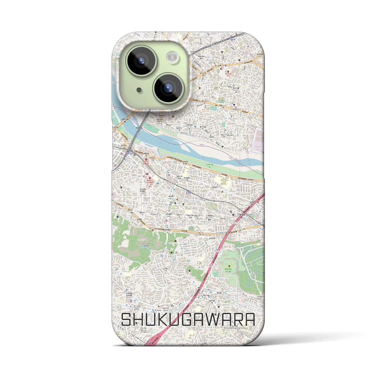 【宿河原(神奈川県)】地図柄iPhoneケース(バックカバータイプ)