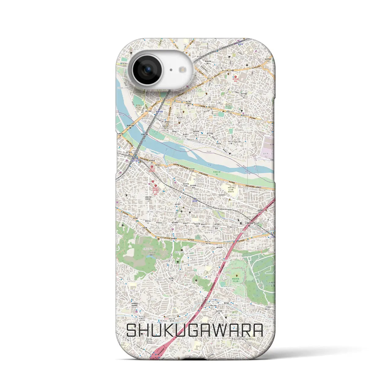 【宿河原(神奈川県)】地図柄iPhoneケース(バックカバータイプ)