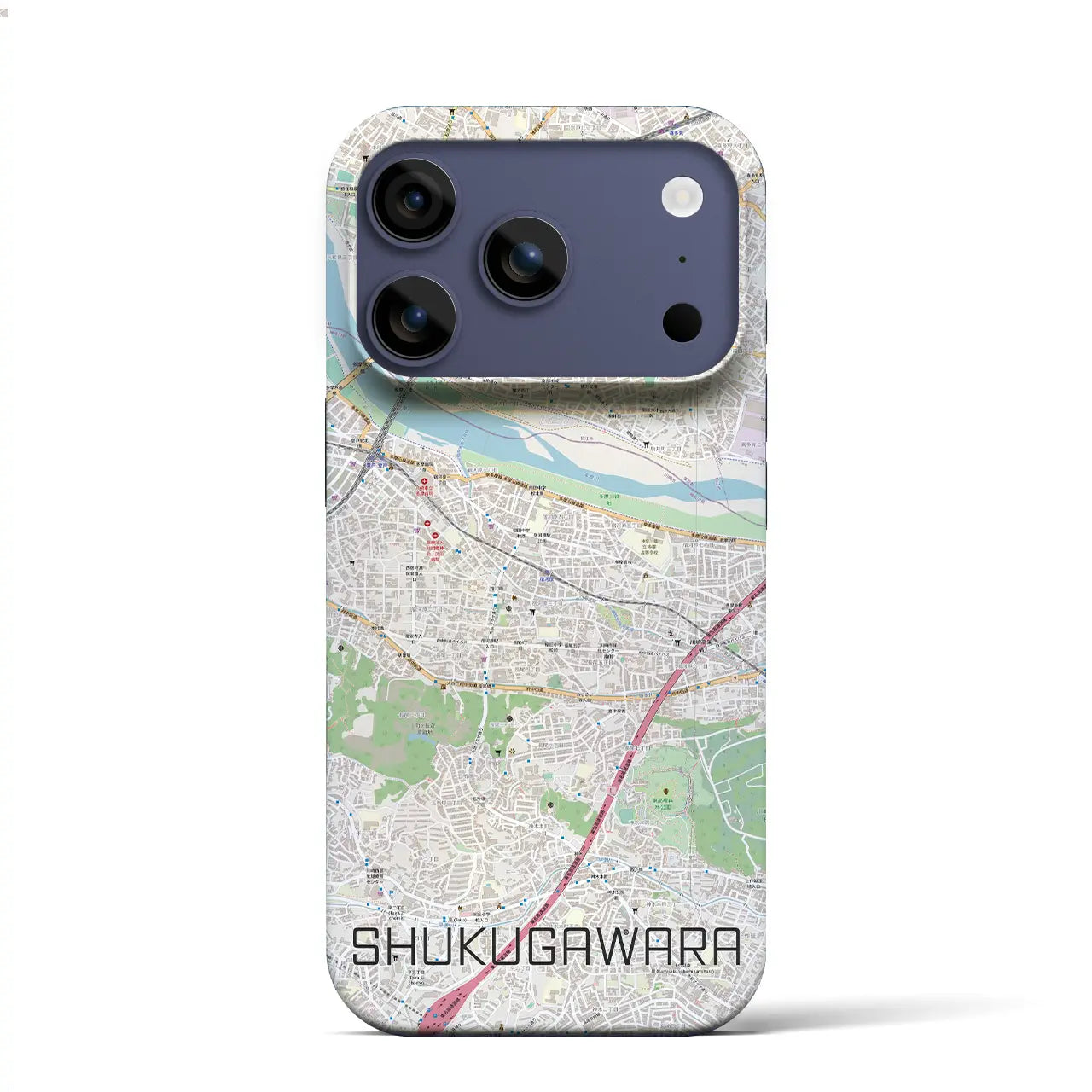 【宿河原(神奈川県)】地図柄iPhoneケース(バックカバータイプ)