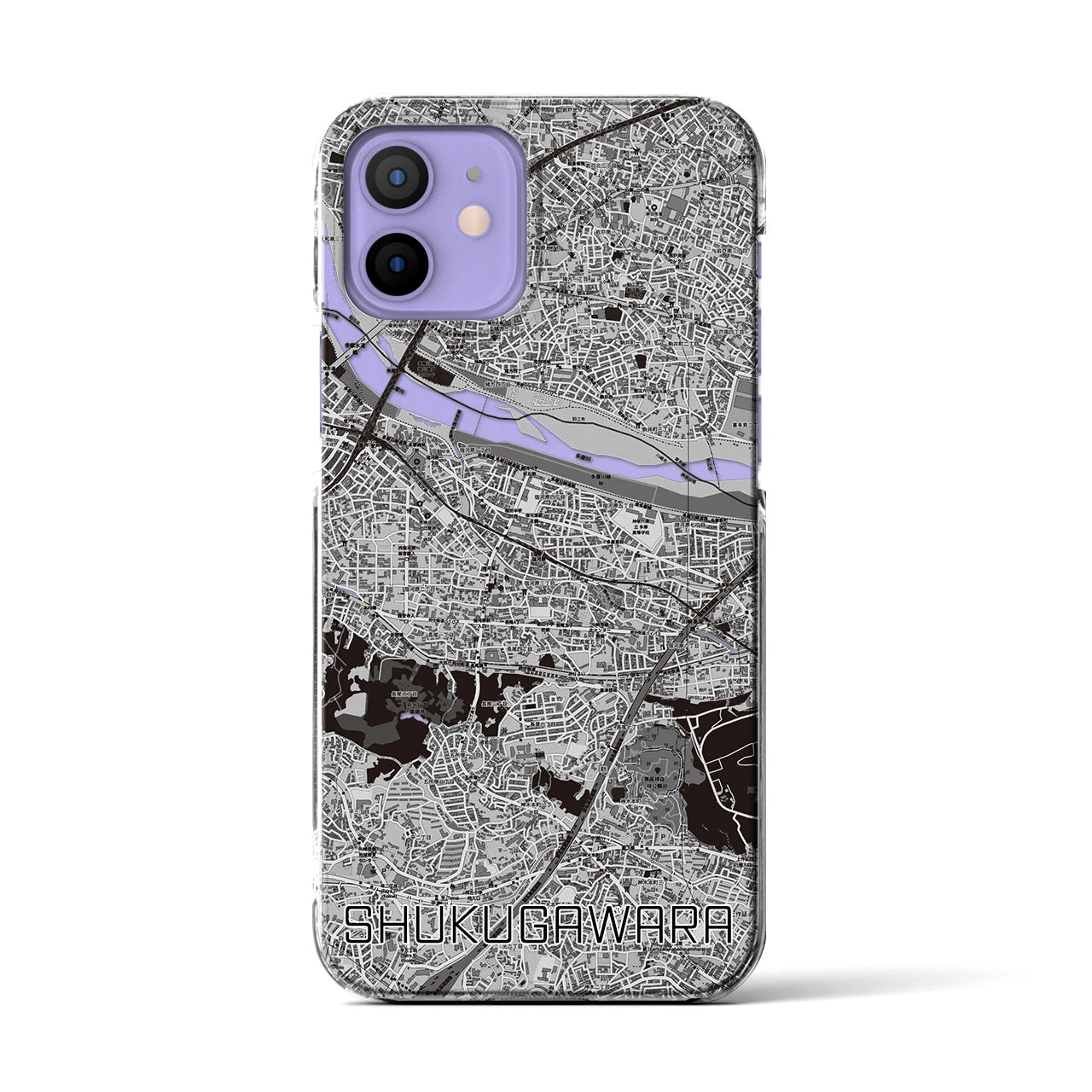 【宿河原(神奈川県)】地図柄iPhoneケース(クリアタイプ)