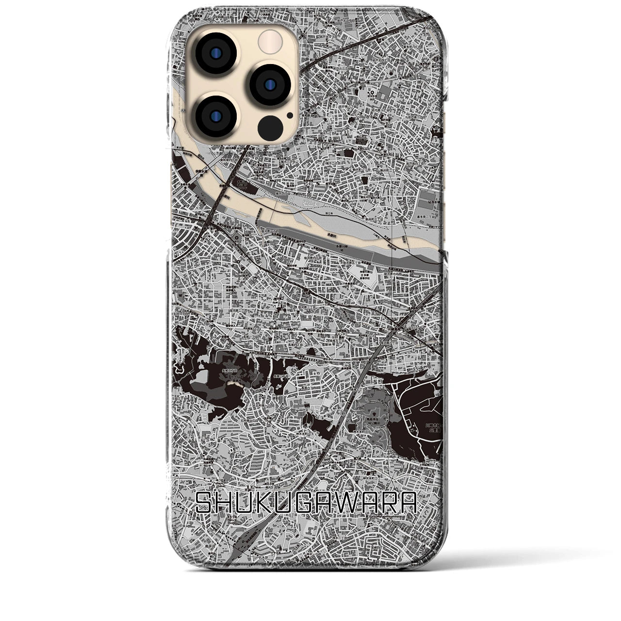 【宿河原(神奈川県)】地図柄iPhoneケース(クリアタイプ)