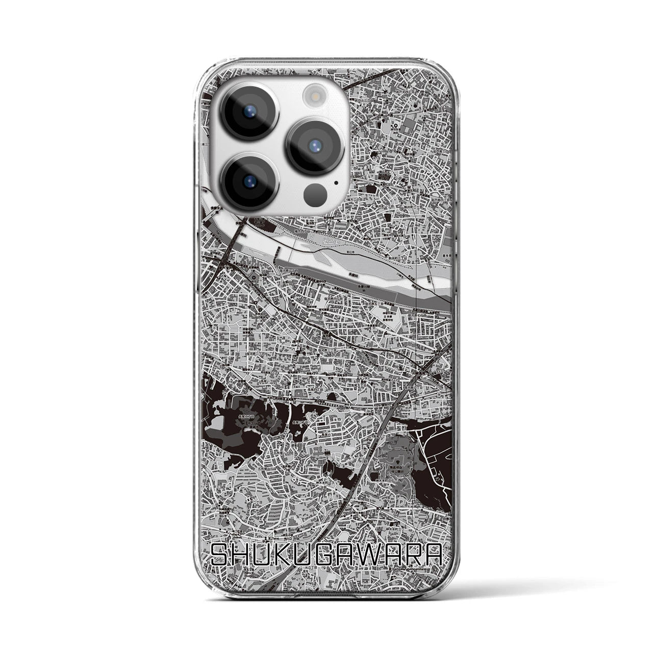 【宿河原(神奈川県)】地図柄iPhoneケース(クリアタイプ)