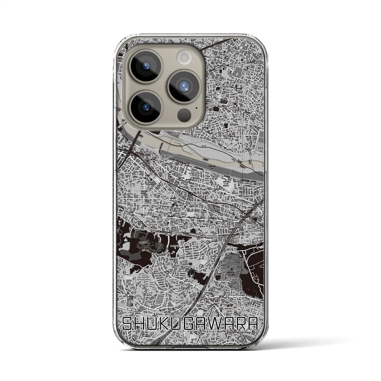 【宿河原(神奈川県)】地図柄iPhoneケース(クリアタイプ)