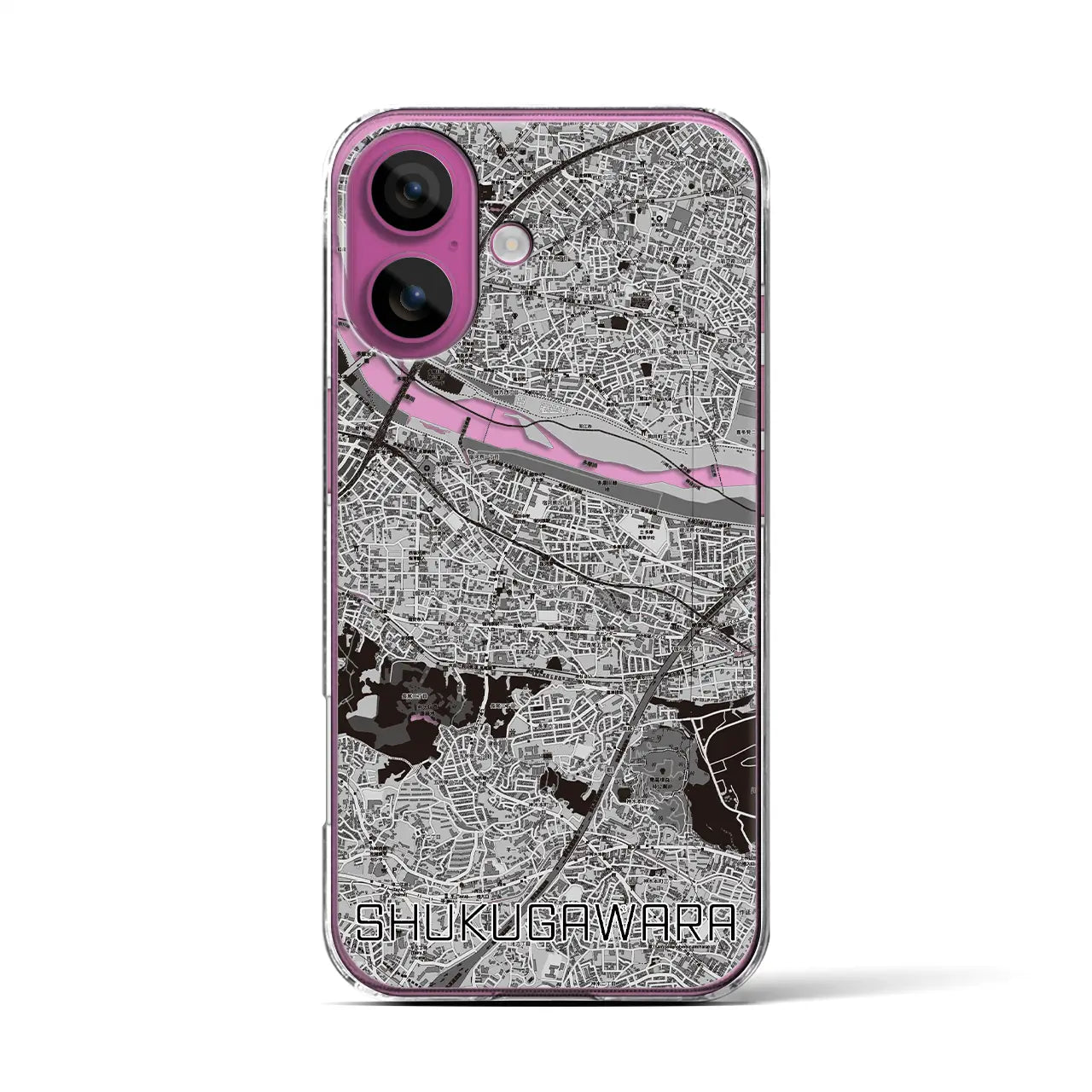 【宿河原(神奈川県)】地図柄iPhoneケース(クリアタイプ)